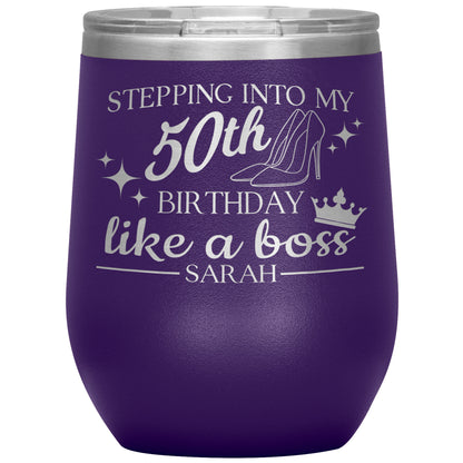 Stepping Into My 50th Birthday Like a Boss Tumbler