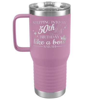 Stepping Into My 50th Birthday Like a Boss Tumbler