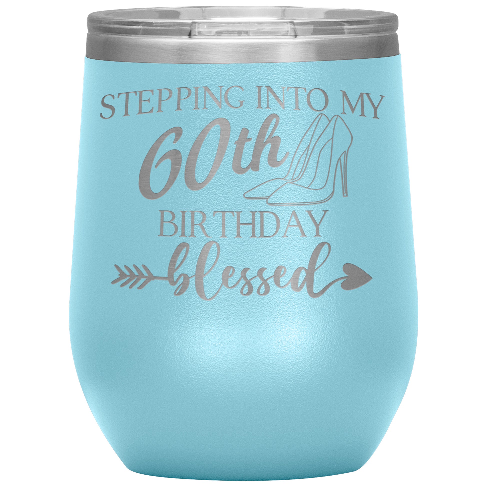 Stepping Into My 60th Birthday Blessed Tumbler