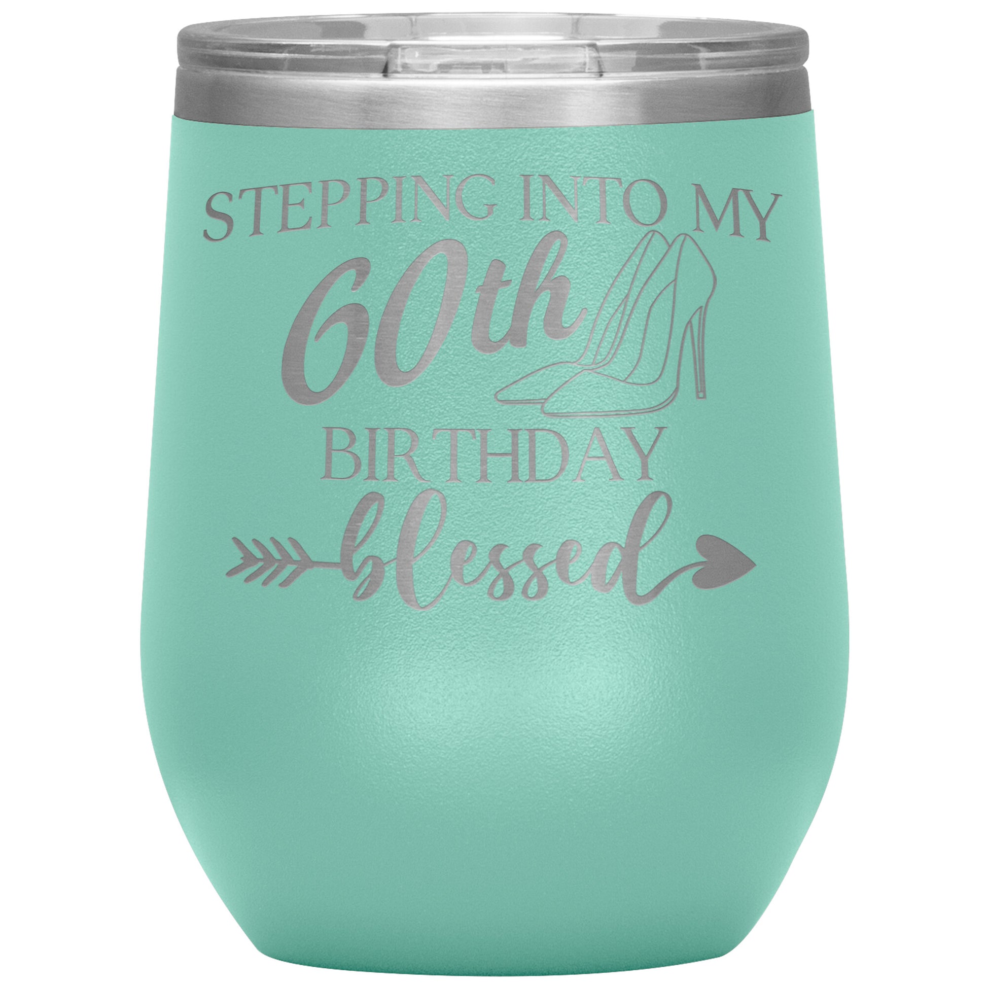Stepping Into My 60th Birthday Blessed Tumbler