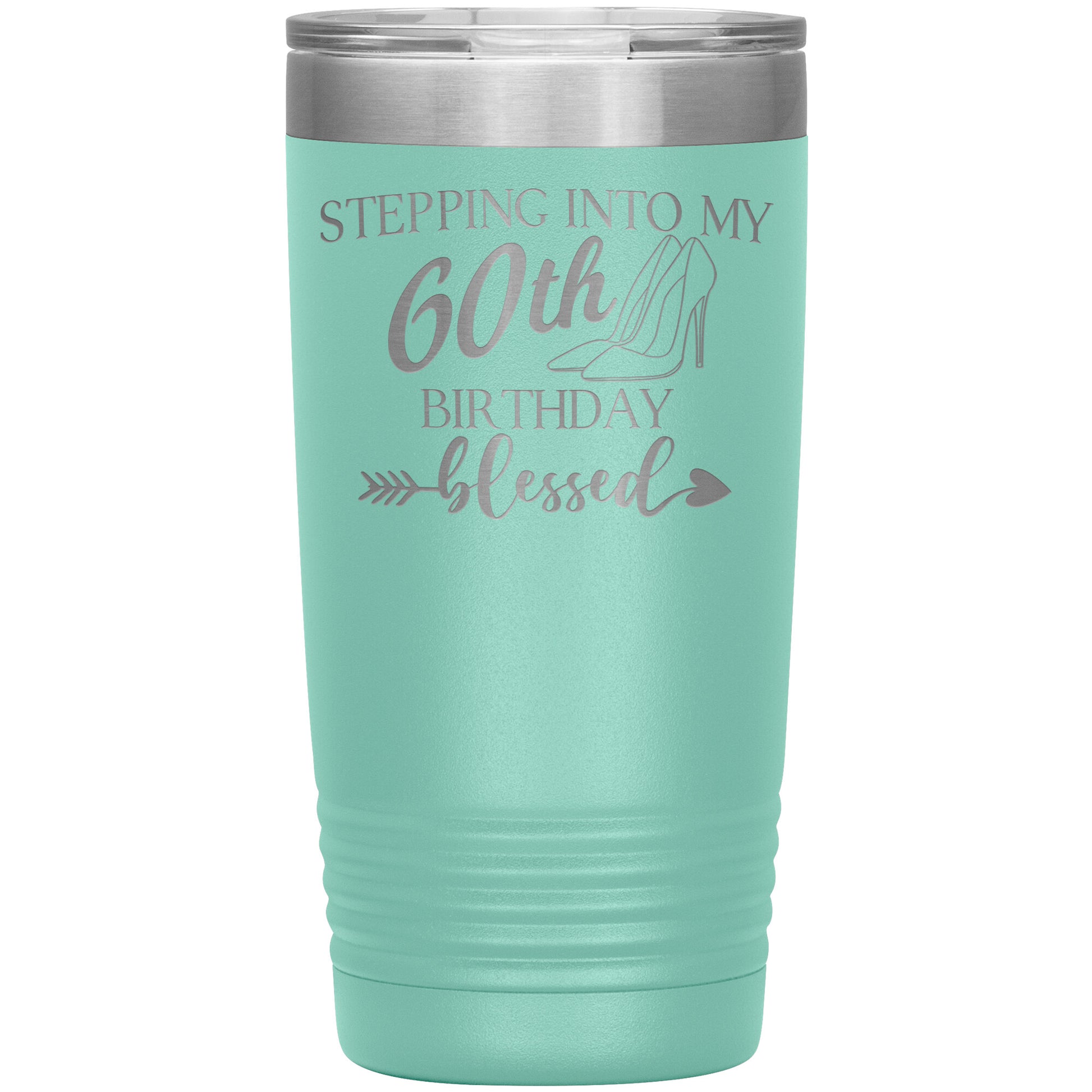 Stepping Into My 60th Birthday Blessed Tumbler
