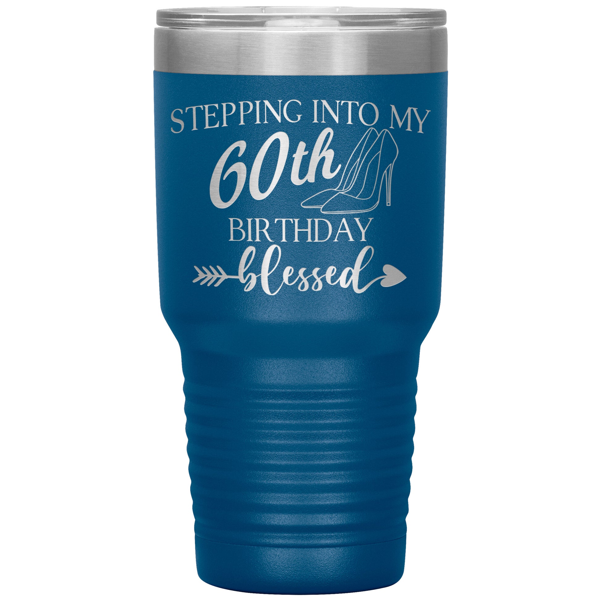 Stepping Into My 60th Birthday Blessed Tumbler