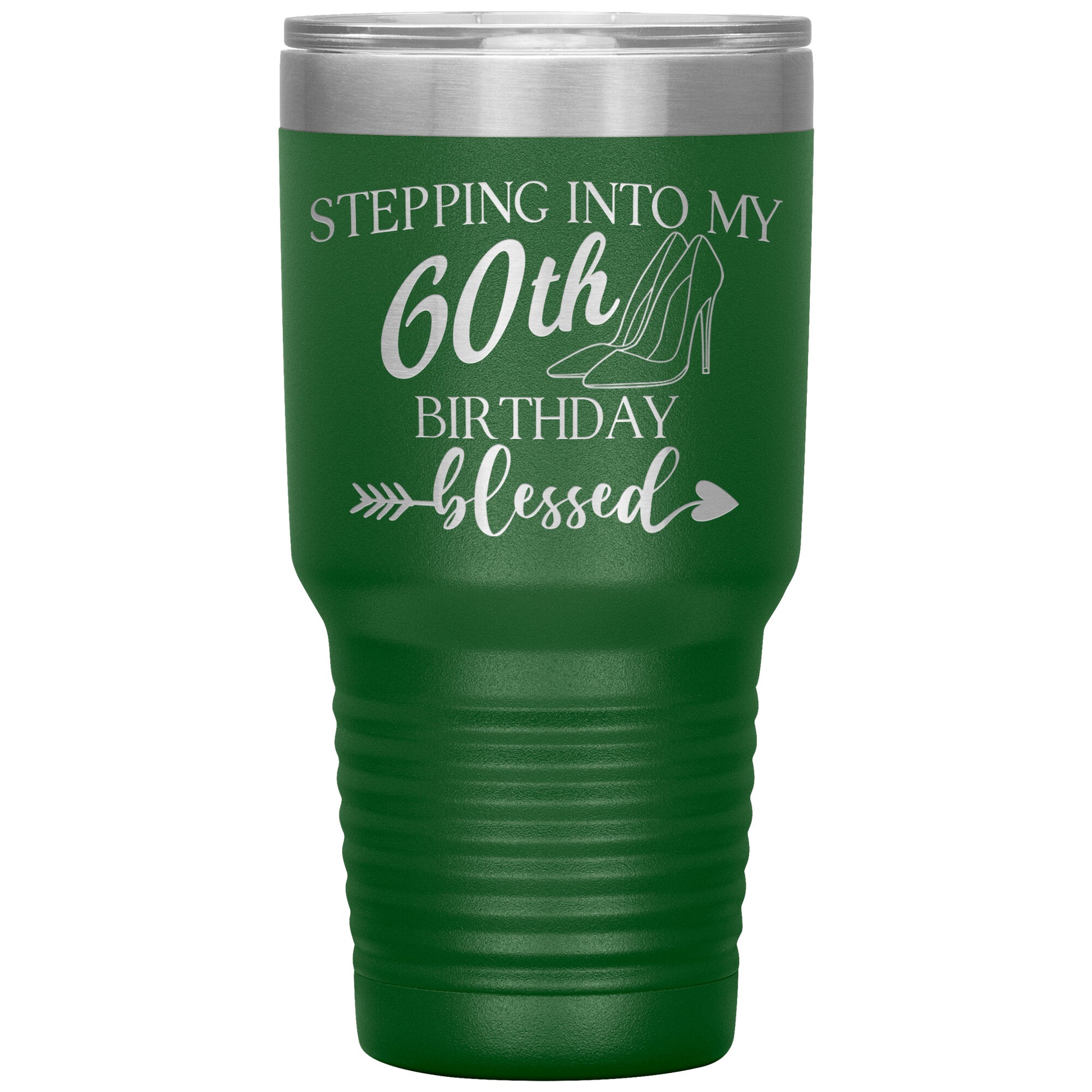 Stepping Into My 60th Birthday Blessed Tumbler