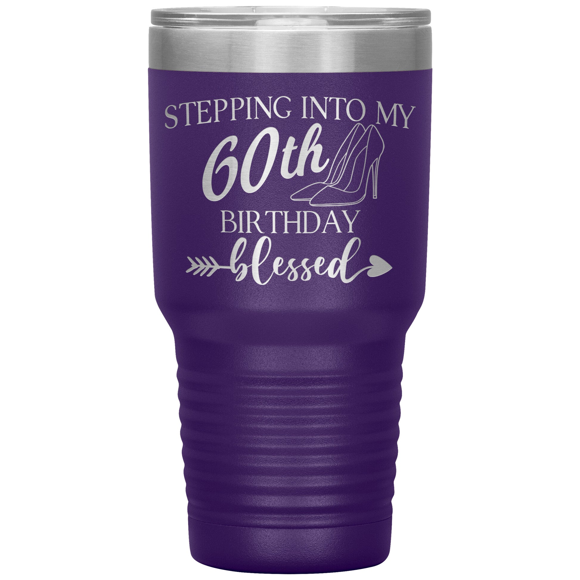 Stepping Into My 60th Birthday Blessed Tumbler