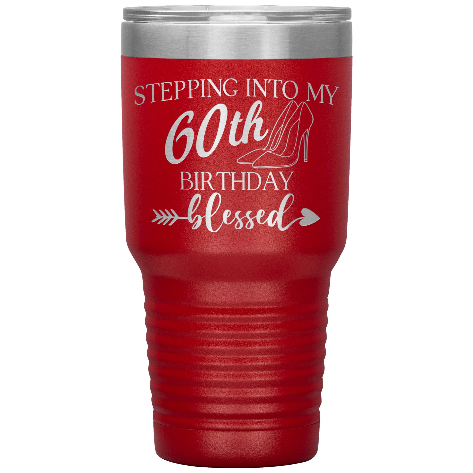 Stepping Into My 60th Birthday Blessed Tumbler