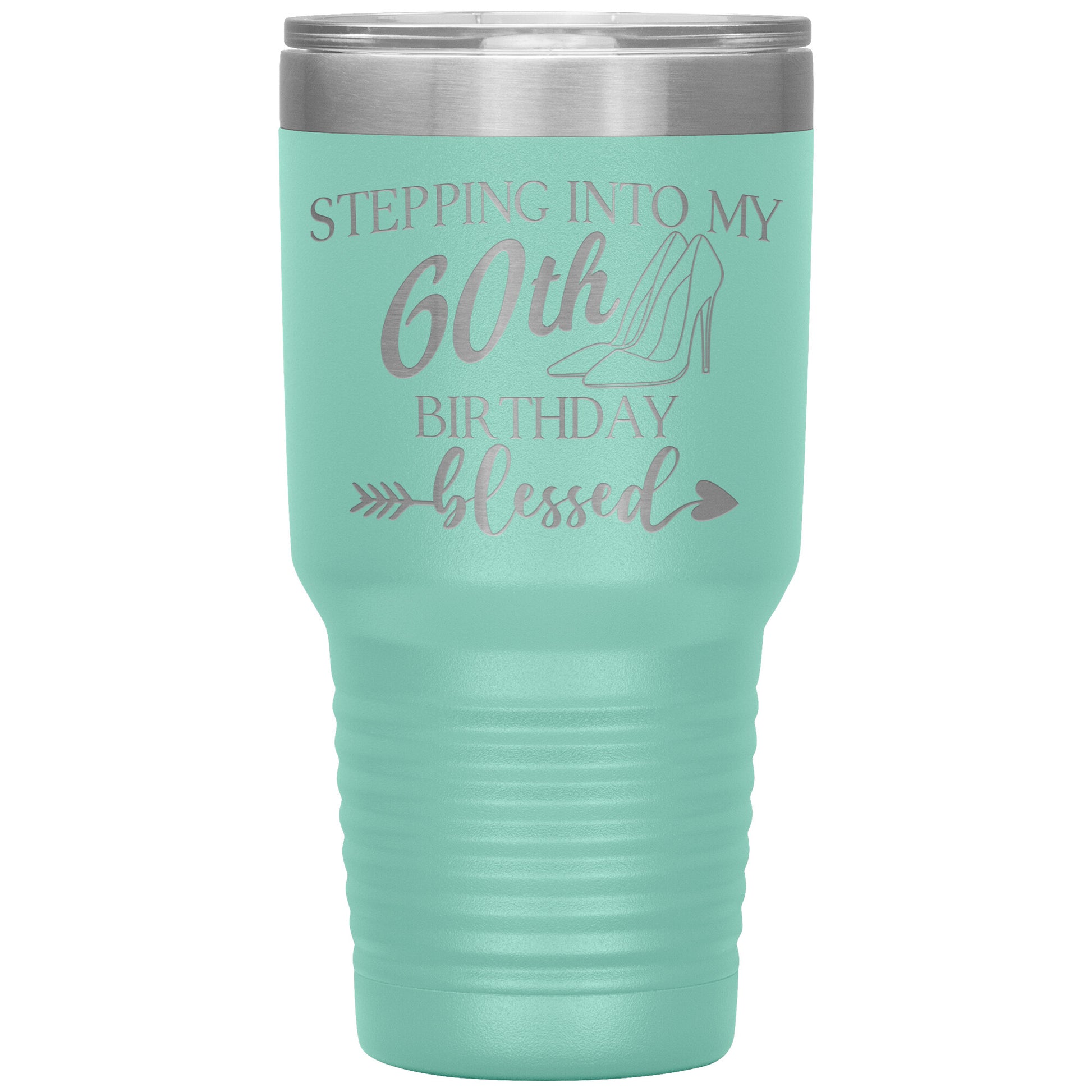 Stepping Into My 60th Birthday Blessed Tumbler