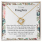 To My Daughter Never Give Up Love Knot Necklace