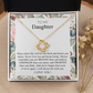 To My Daughter Never Give Up Love Knot Necklace