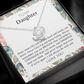 To My Daughter Never Give Up Love Knot Necklace