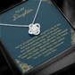 To My Daughter Love Knot Necklace
