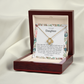 To My Daughter Never Give Up Love Knot Necklace