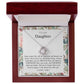 To My Daughter Never Give Up Love Knot Necklace