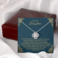 To My Daughter Love Knot Necklace