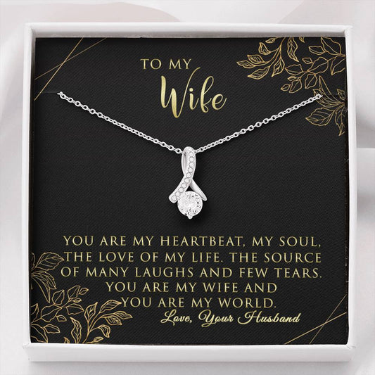 Wife You are My World Alluring Beauty Necklace
