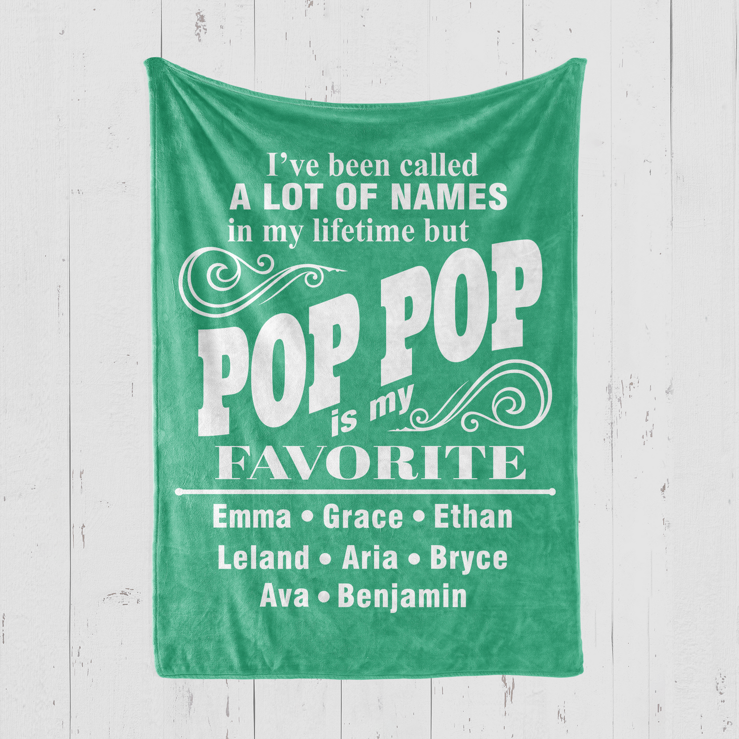Pop Pop is My Favorite Name Blanket
