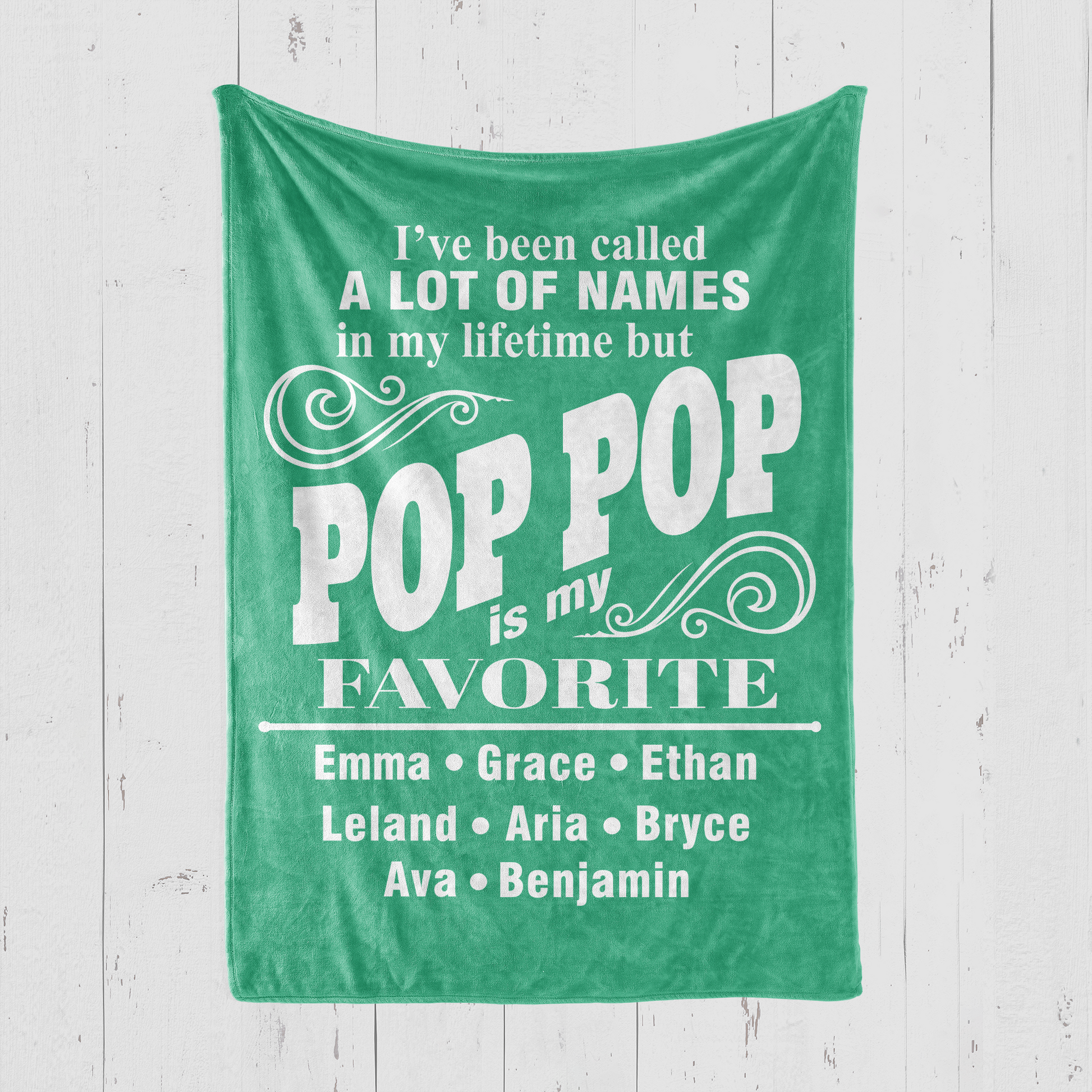 Pop Pop is My Favorite Name Blanket