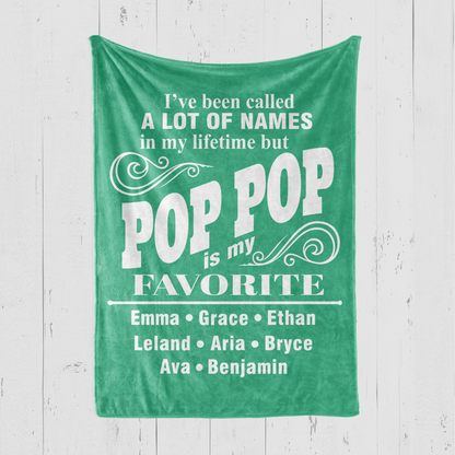 Pop Pop is My Favorite Name Blanket