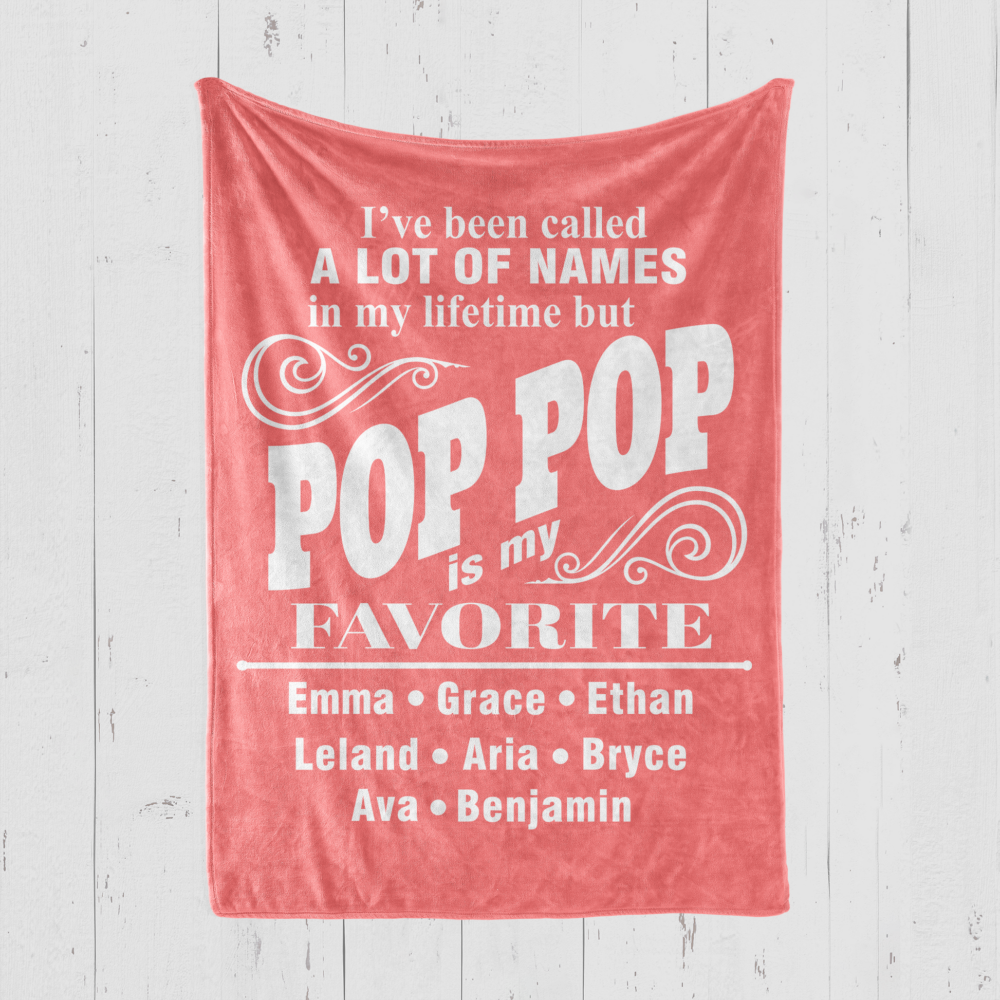 Pop Pop is My Favorite Name Blanket