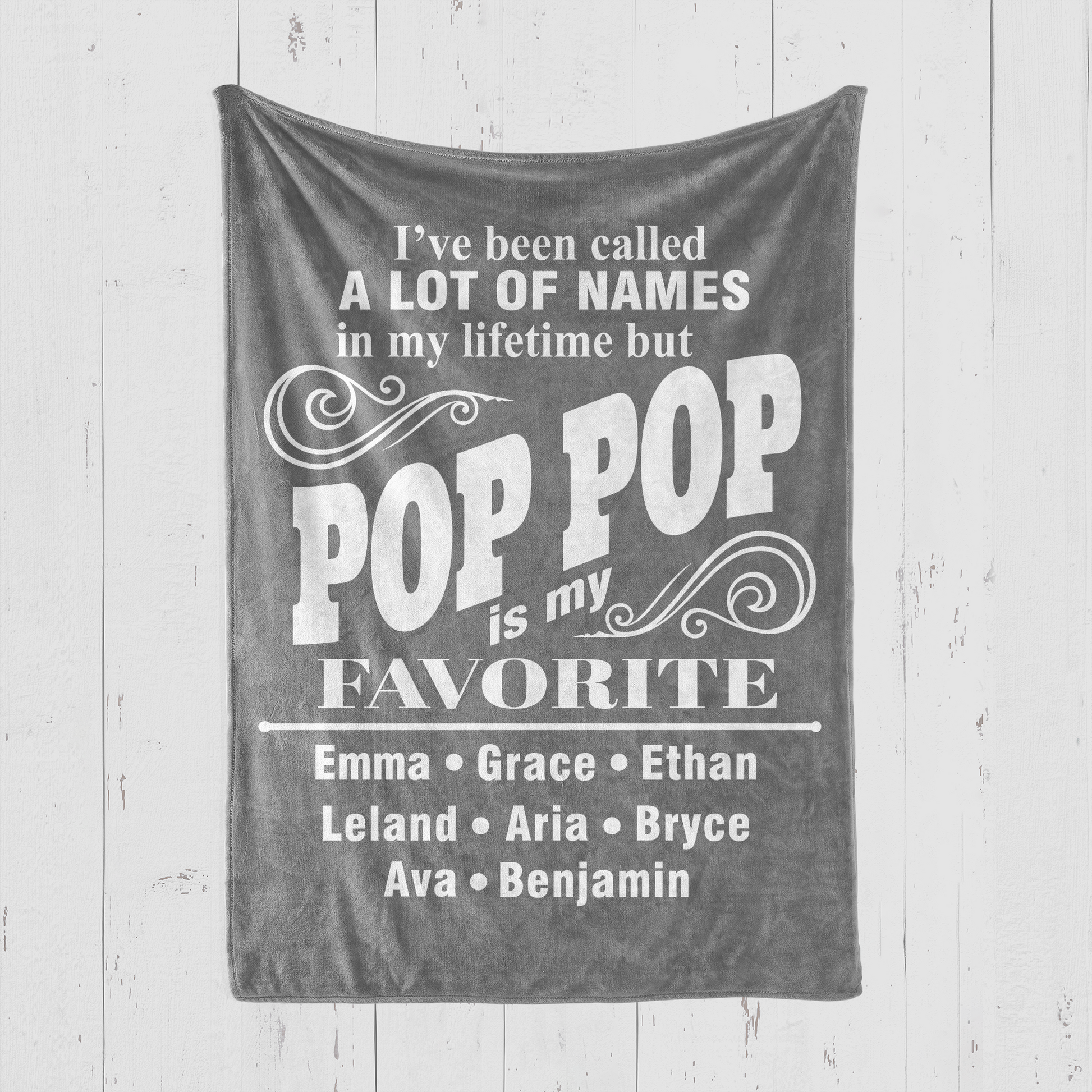 Pop Pop is My Favorite Name Blanket