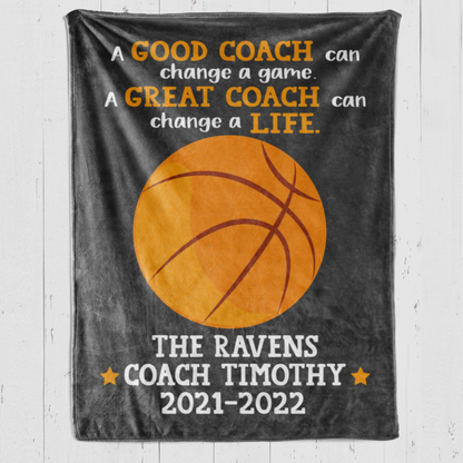 Basketball A Great Coach Blanket