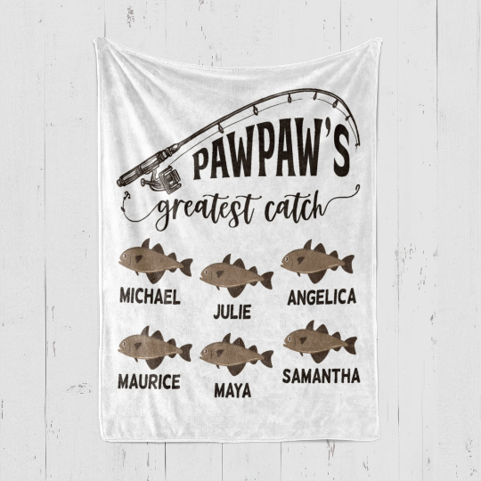 Pawpaw's Greatest Catch Blanket