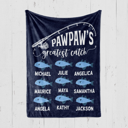 Pawpaw's Greatest Catch Blanket
