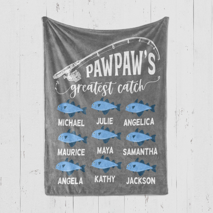 Pawpaw's Greatest Catch Blanket