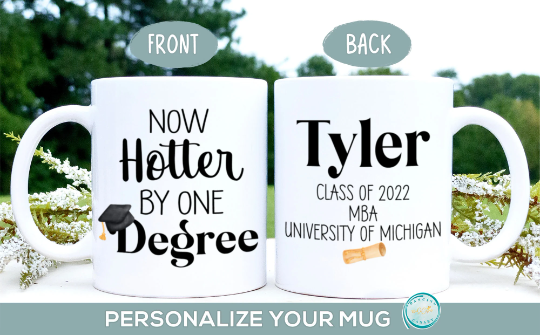 Now Hotter By One Degree Graduation Mug