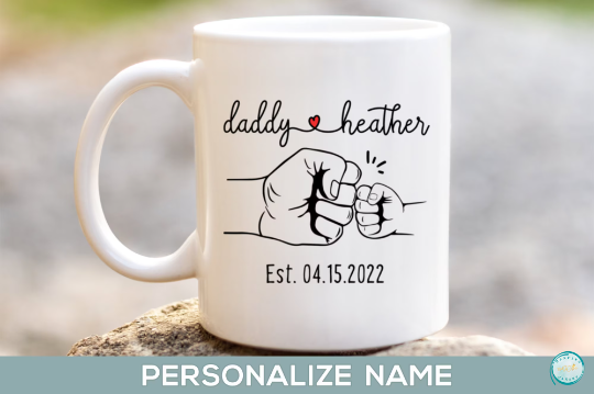 Daddy and Child Fist Bump Mug