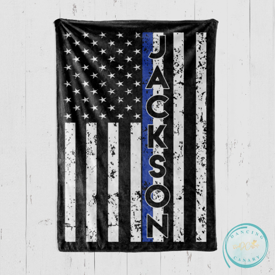 Police Flag Blanket