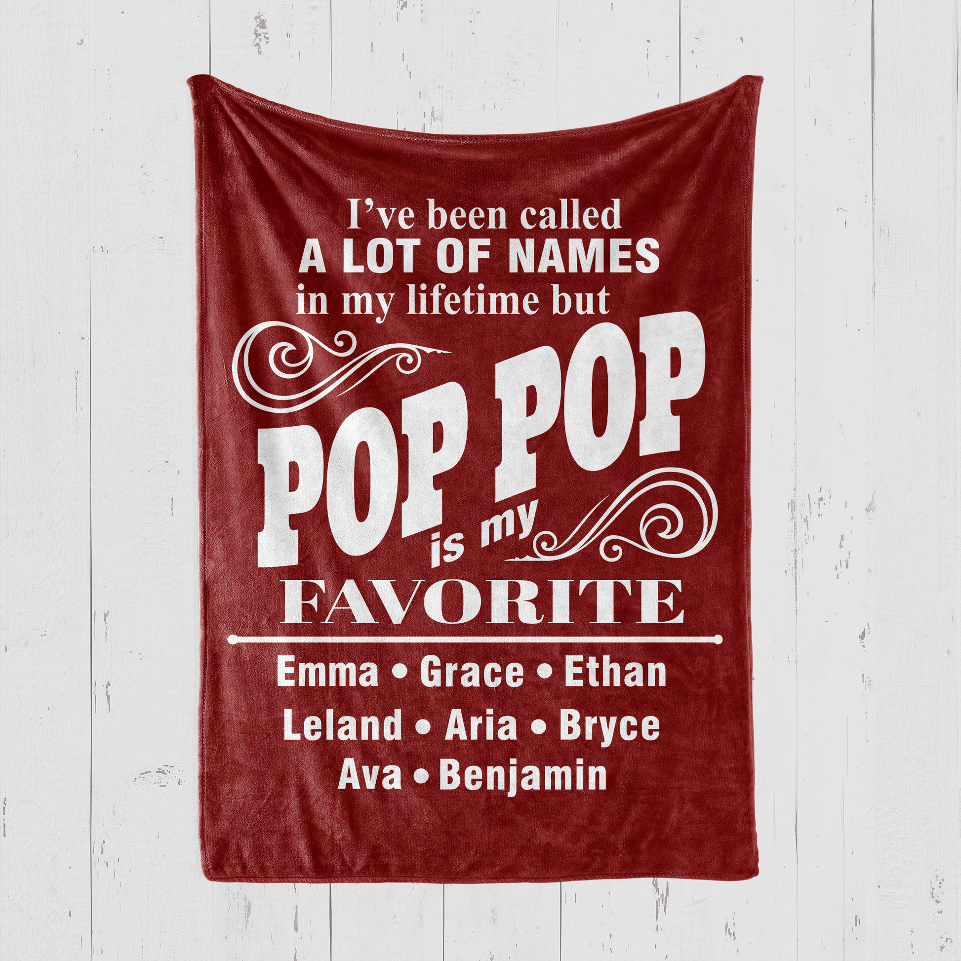 Pop Pop is My Favorite Name Blanket