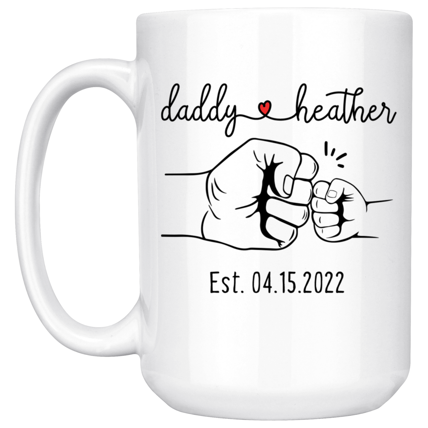 Daddy and Child Fist Bump Mug