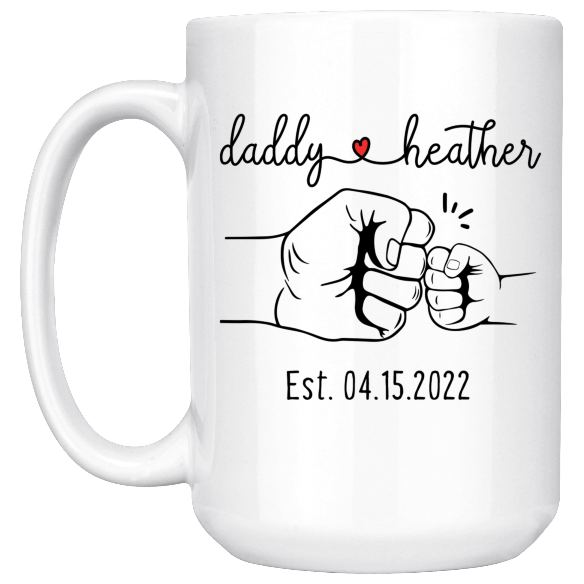 Daddy and Child Fist Bump Mug