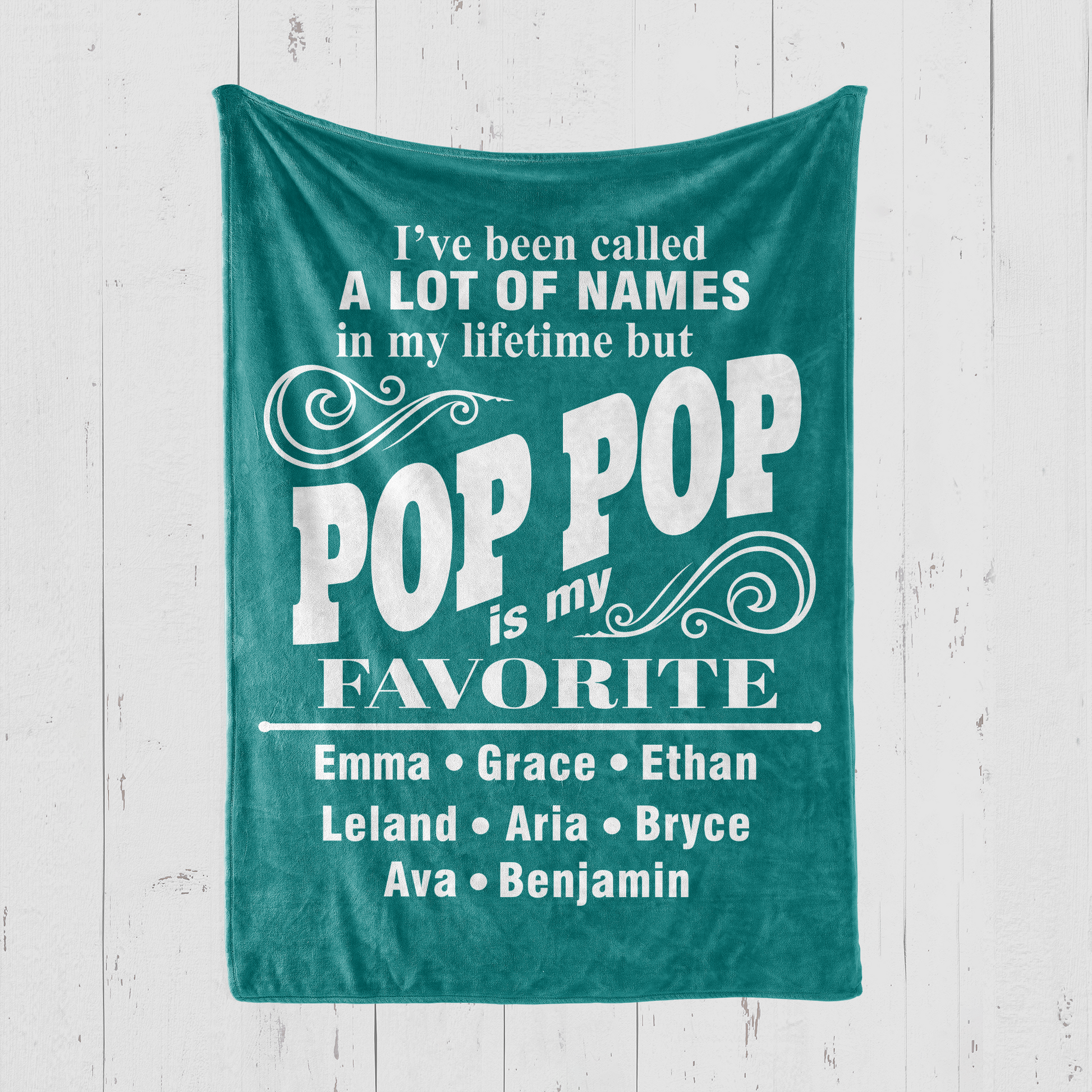 Pop Pop is My Favorite Name Blanket