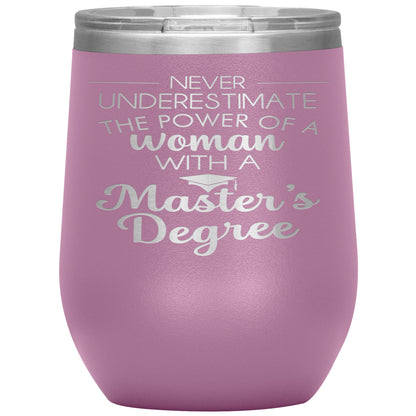 Never Underestimate Woman with Masters Tumbler