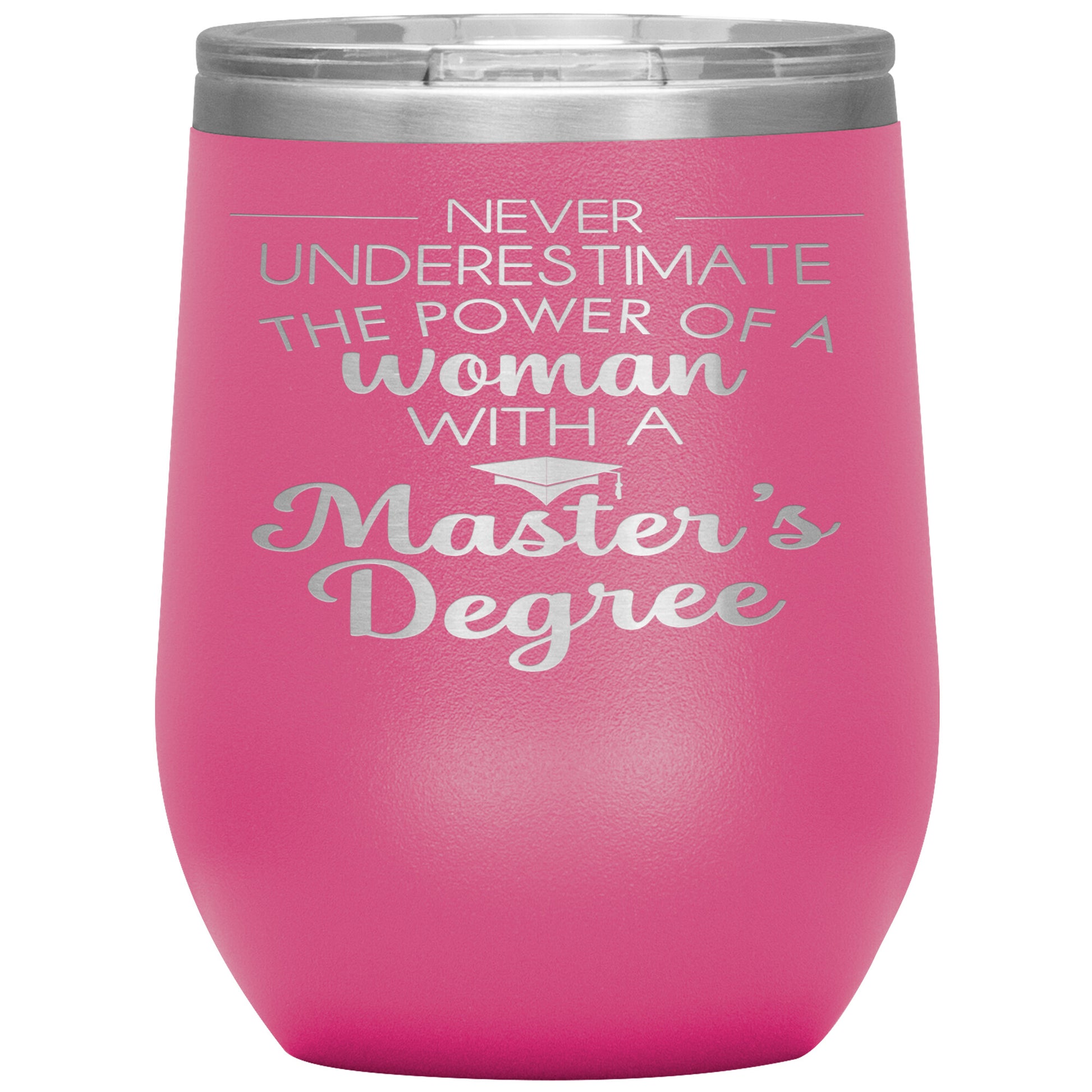 Never Underestimate Woman with Masters Tumbler