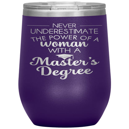 Never Underestimate Woman with Masters Tumbler