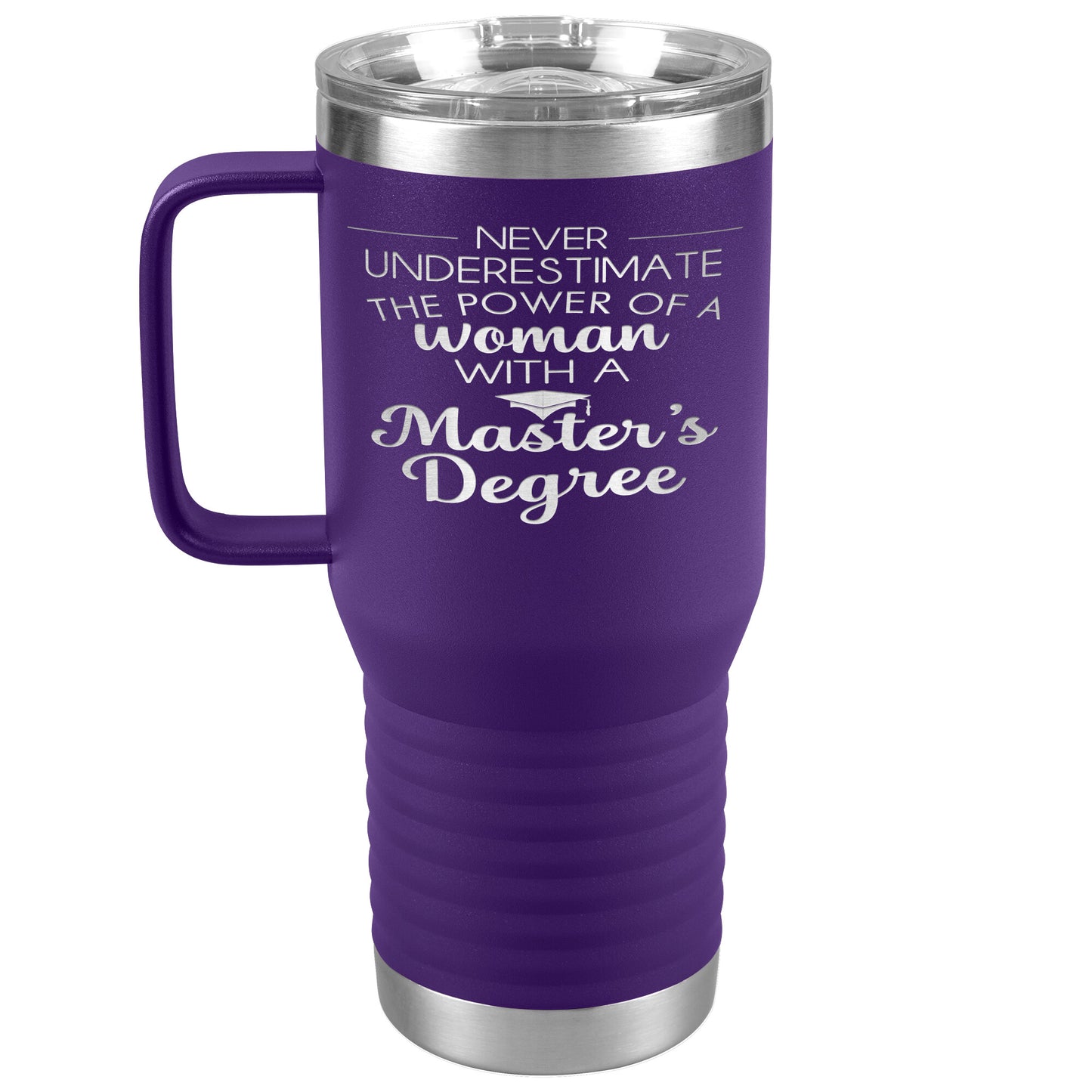 Never Underestimate Woman with Masters Tumbler