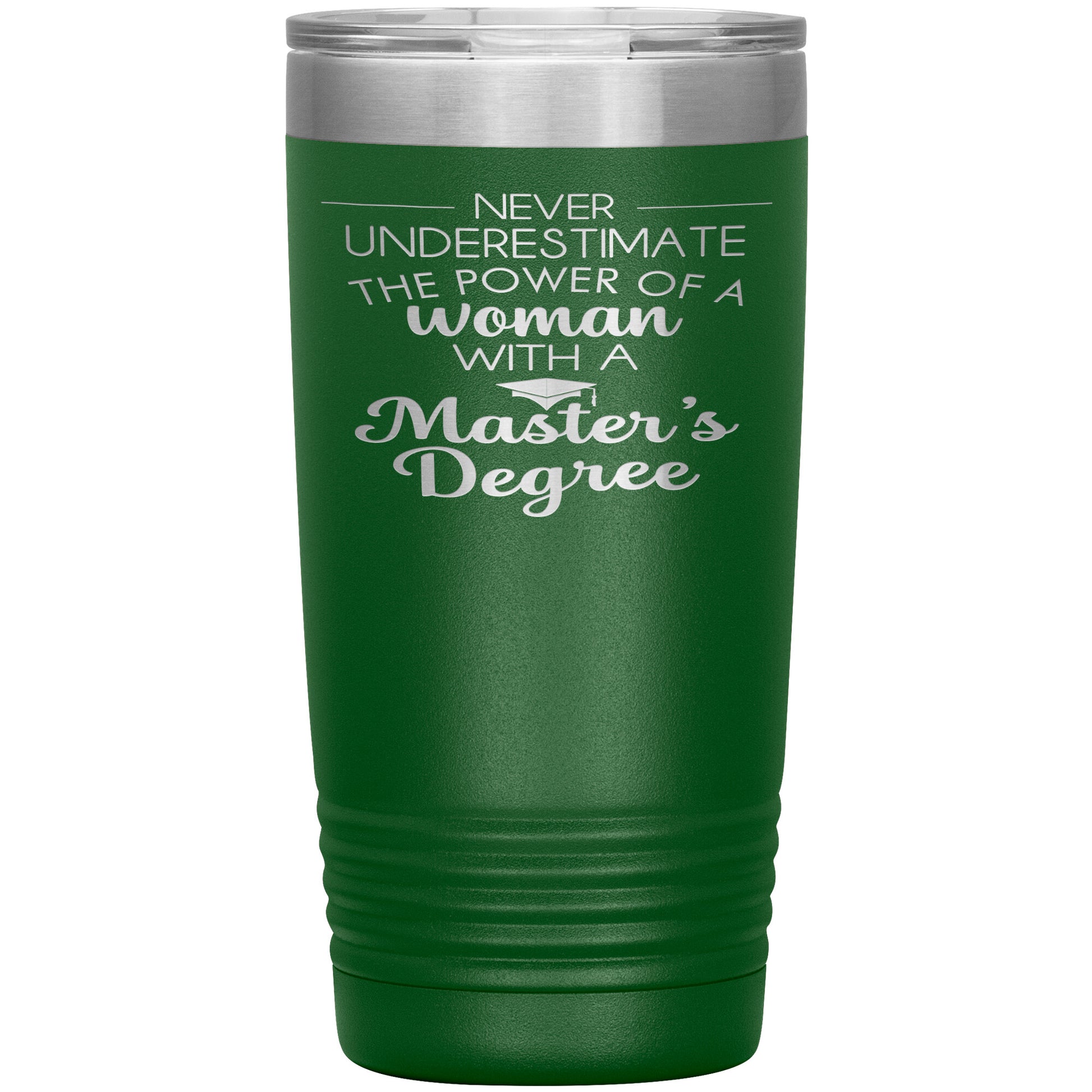 Never Underestimate Woman with Masters Tumbler
