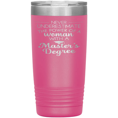 Never Underestimate Woman with Masters Tumbler