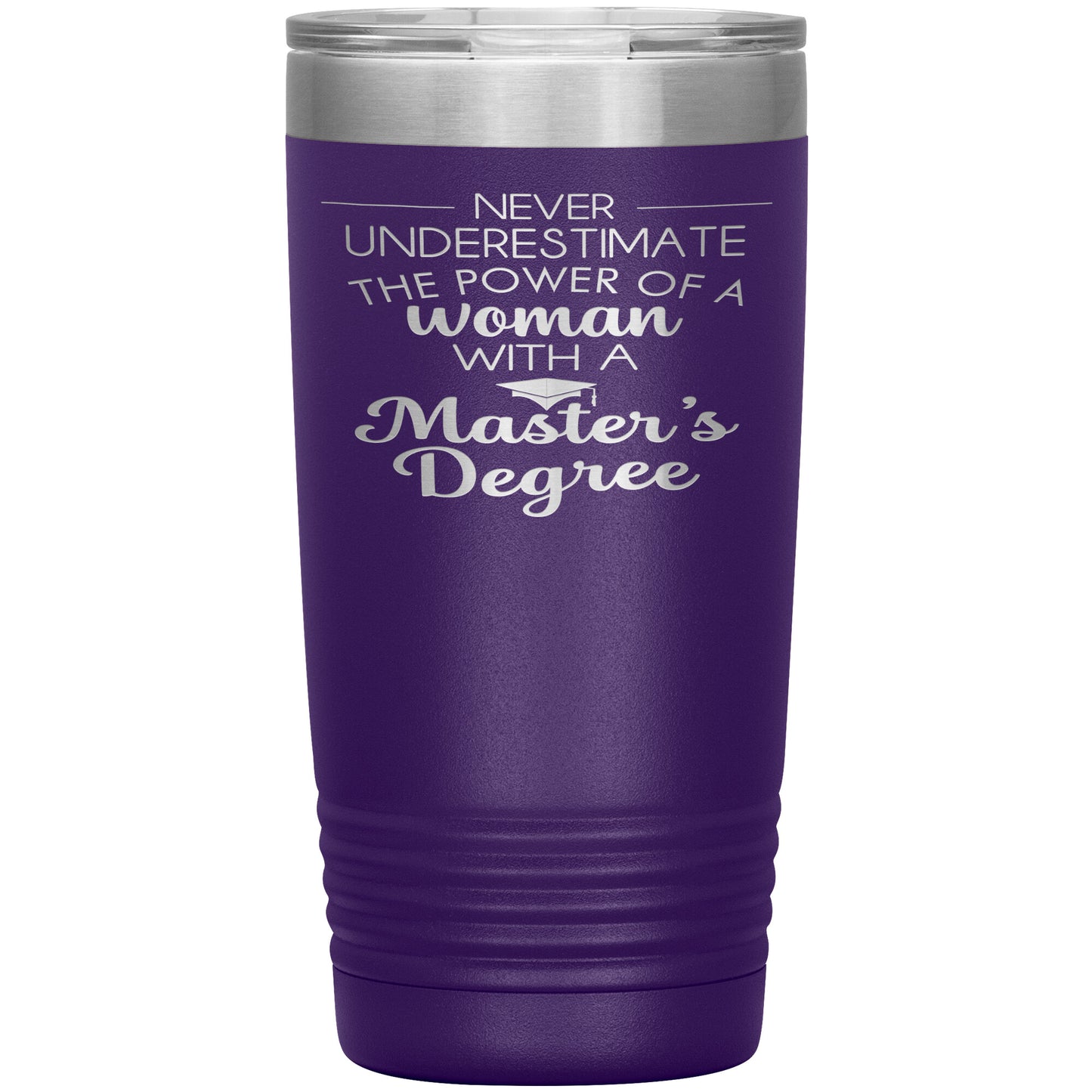 Never Underestimate Woman with Masters Tumbler