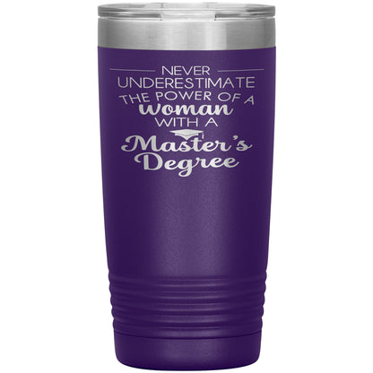 Never Underestimate Woman with Masters Tumbler