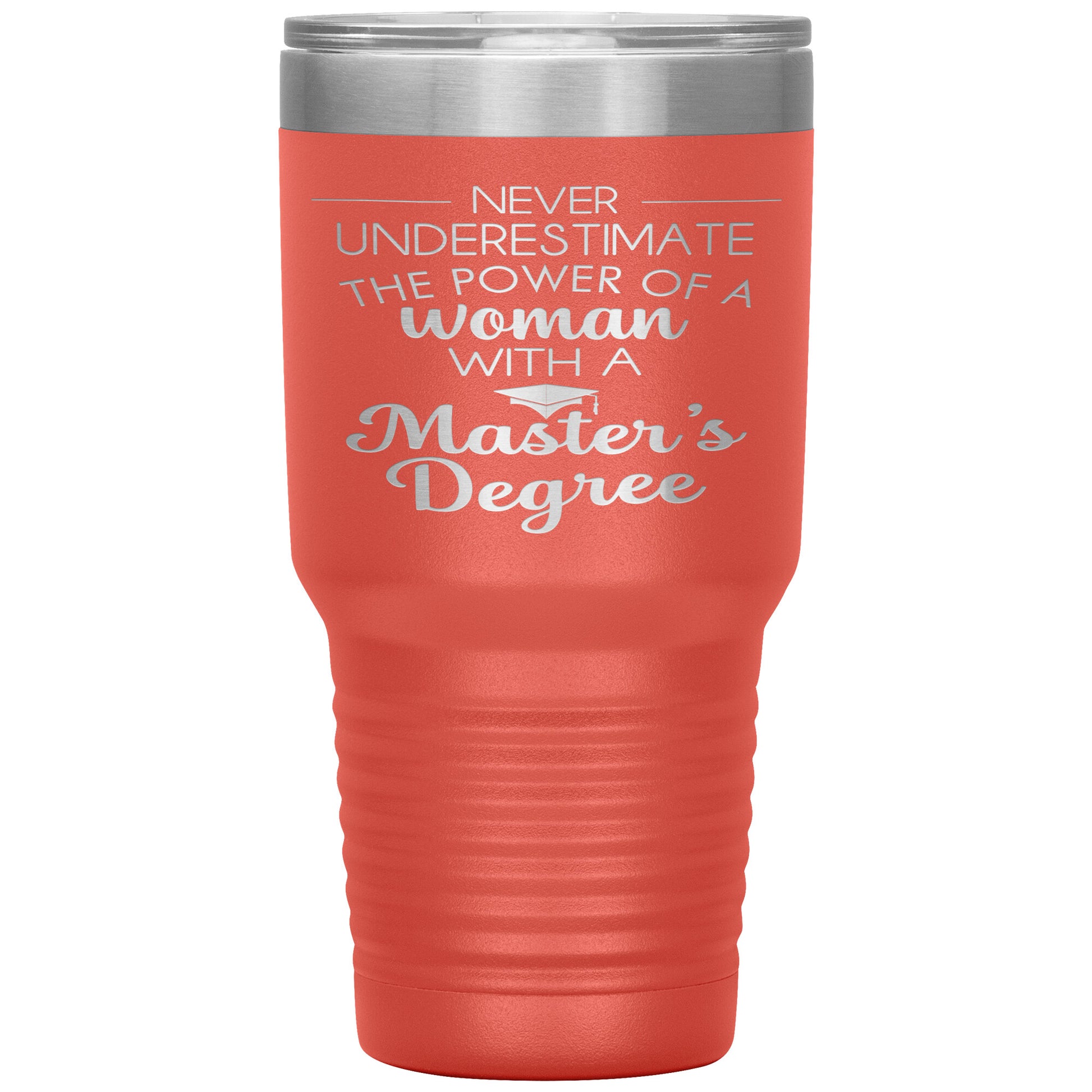 Never Underestimate Woman with Masters Tumbler