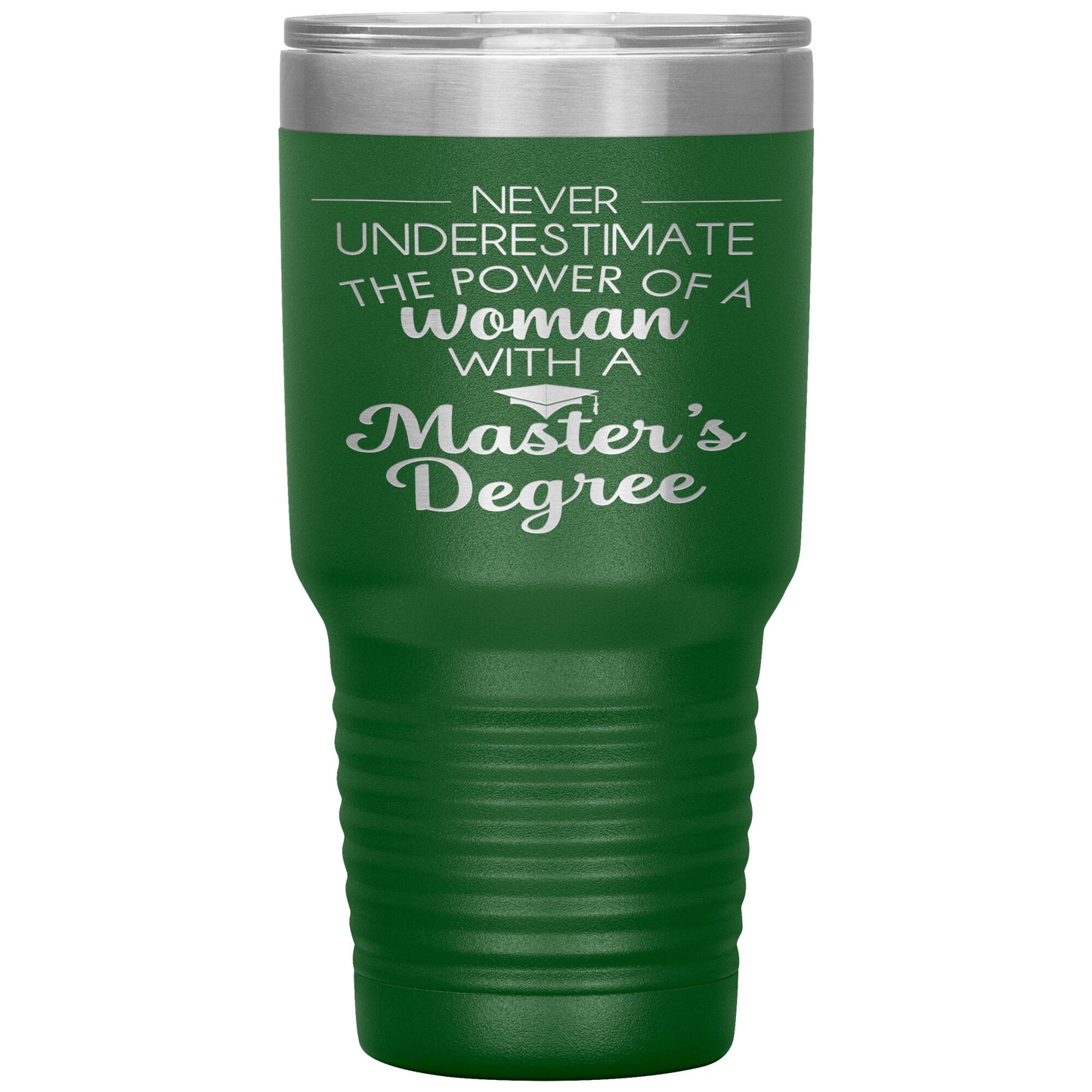 Never Underestimate Woman with Masters Tumbler