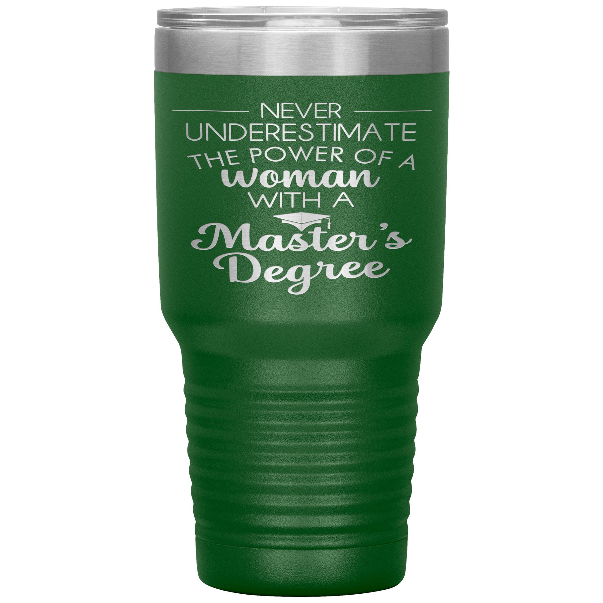 Never Underestimate Woman with Masters Tumbler