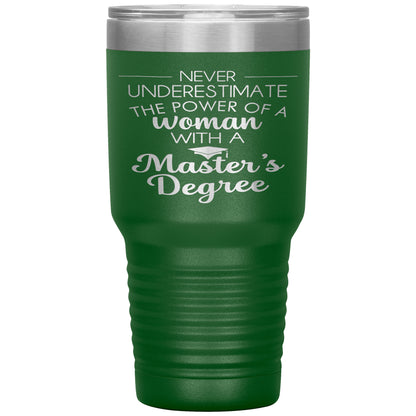 Never Underestimate Woman with Masters Tumbler