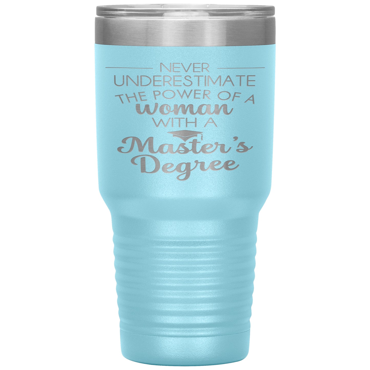 Never Underestimate Woman with Masters Tumbler