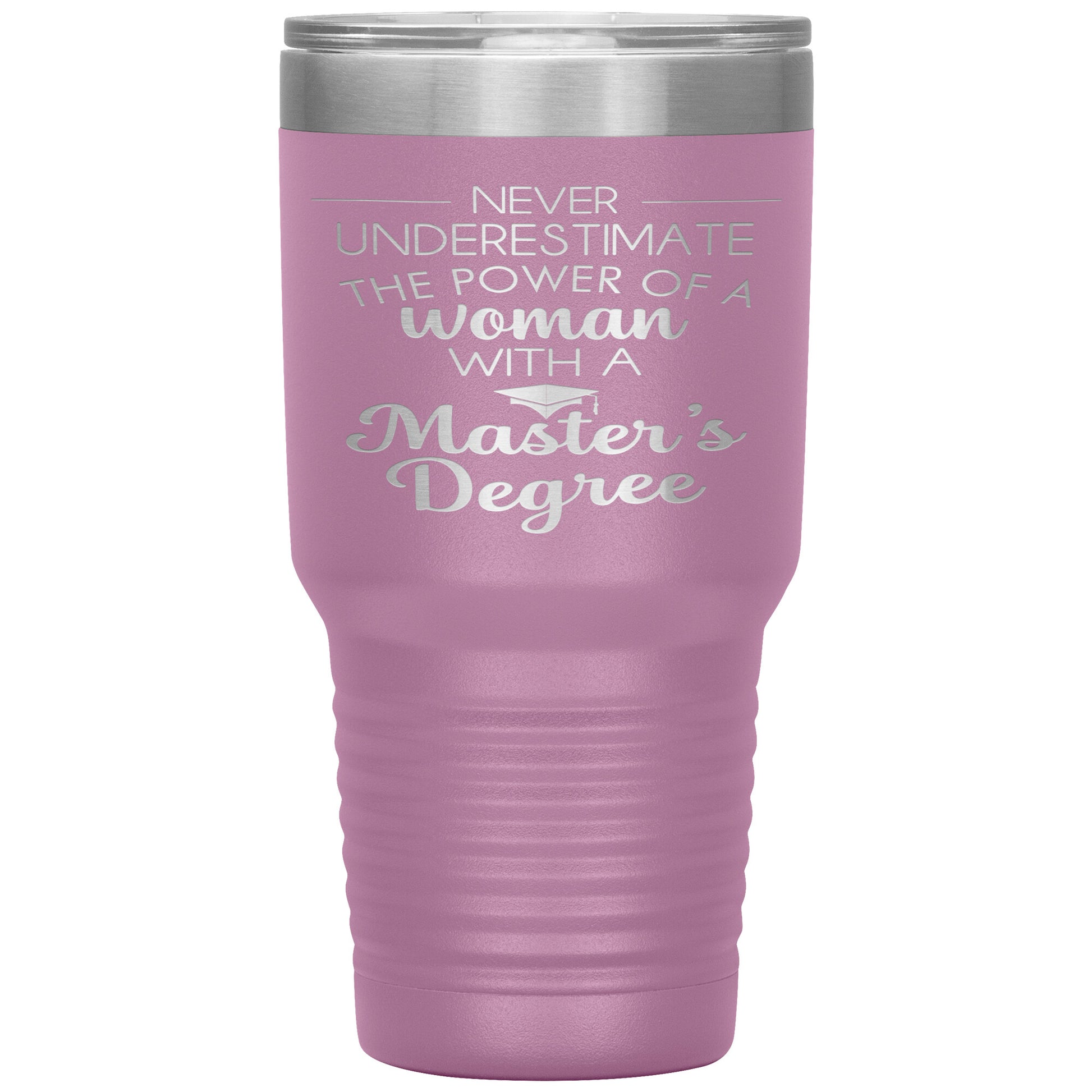 Never Underestimate Woman with Masters Tumbler