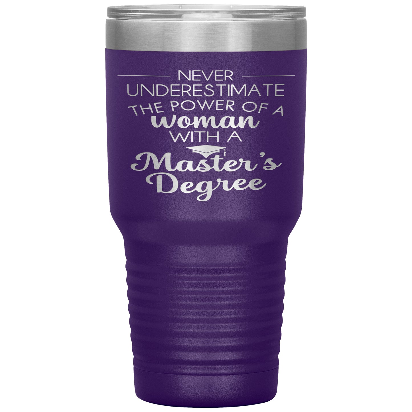 Never Underestimate Woman with Masters Tumbler