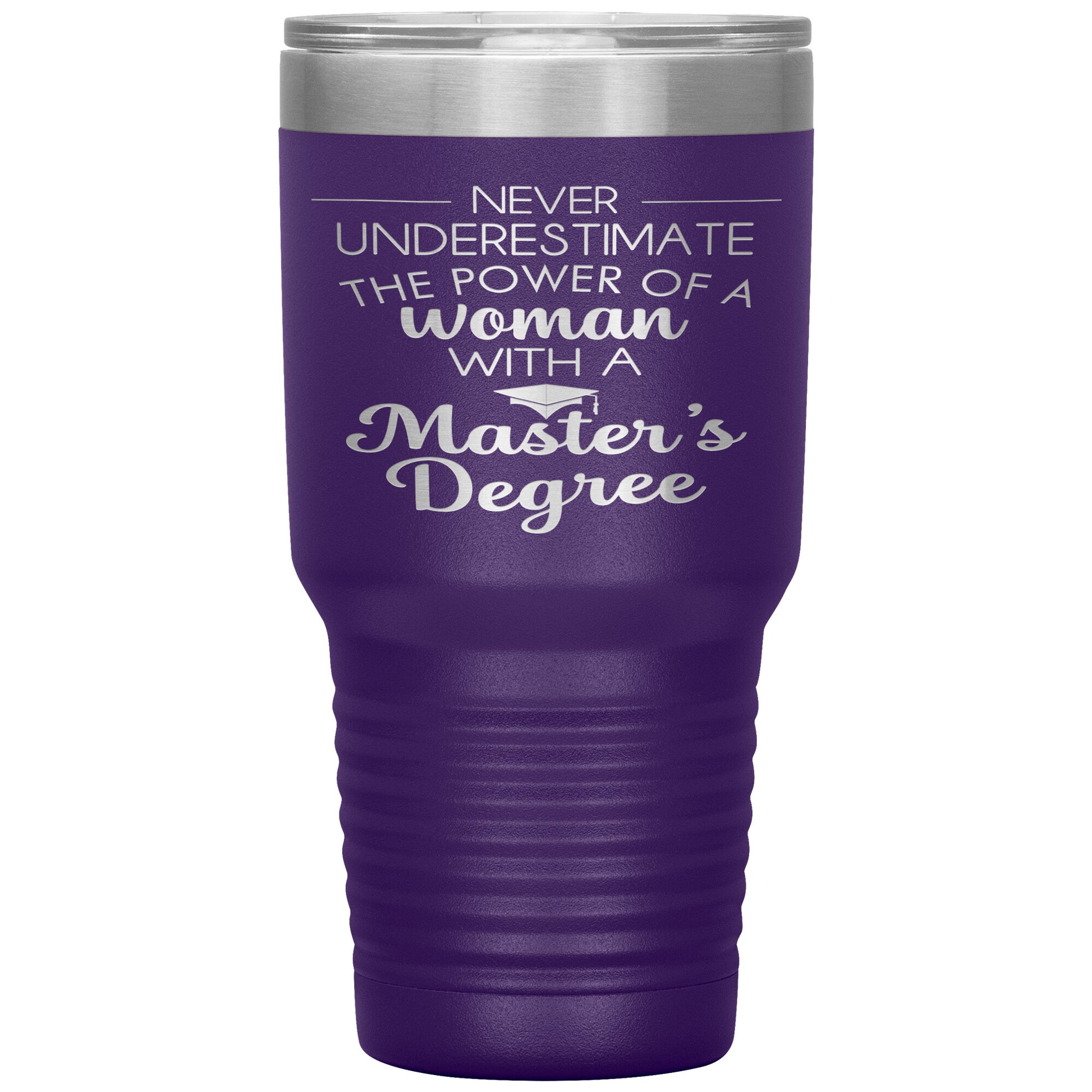 Never Underestimate Woman with Masters Tumbler
